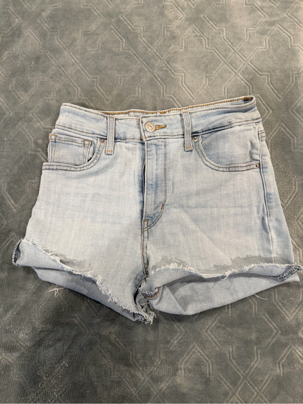 Levi's Light Blue Denim Cutoff Shorts - Picture 5 of 5